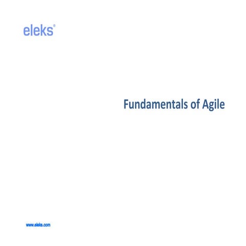 Fundamentals of agile   tntu (2015-04-27)