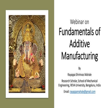 Fundamentals of Additive Manufacturing