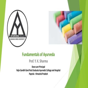 Fundamentals of Ayurveda