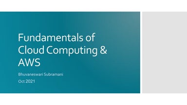 Fundamentals of Cloud Computing & AWS