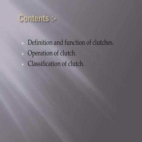 Fundamentals of clutch and its types