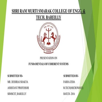 Fundamentals of coherent systems