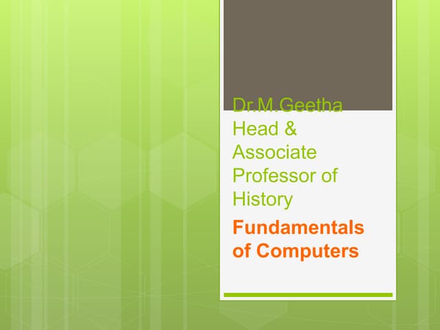 Fundamentals of computers