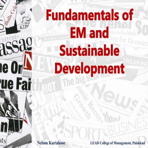 Fundamentals of Environmental Management and sustainable development