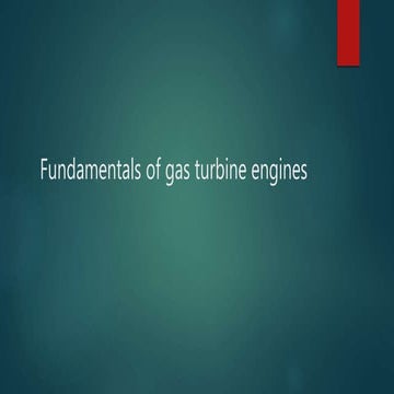 Fundamentals of gas turbine engine
