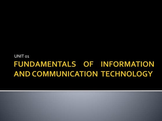 Fundamental of ICT | PPT
