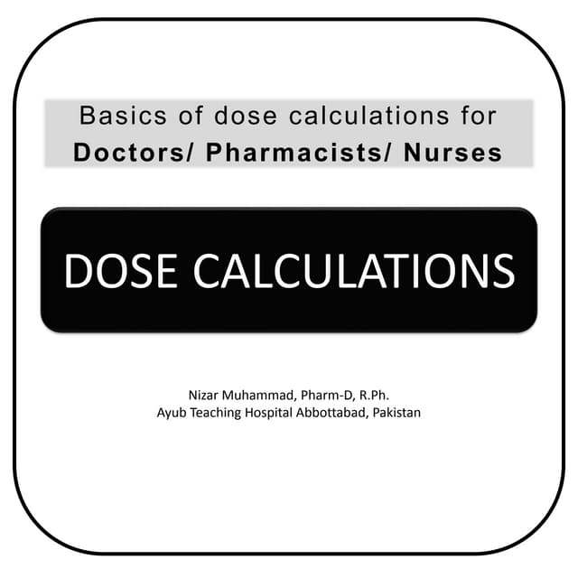 Fundamentals of measurement and calculation