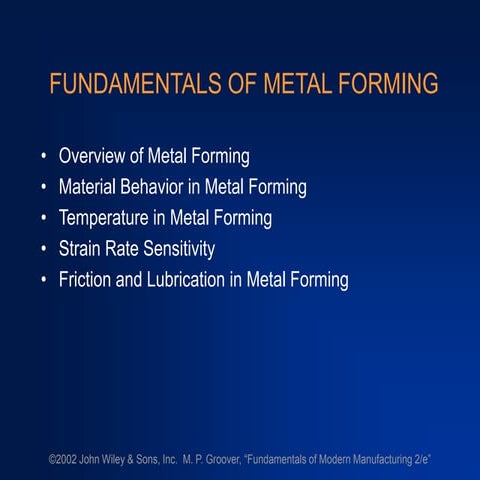 fundamentals of metal forming presentation pdf