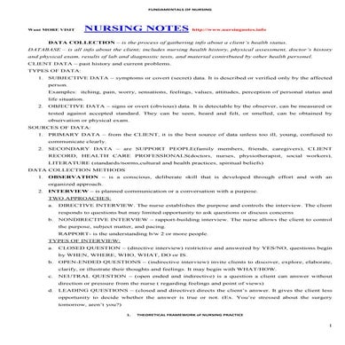 Fundamentals of nursing