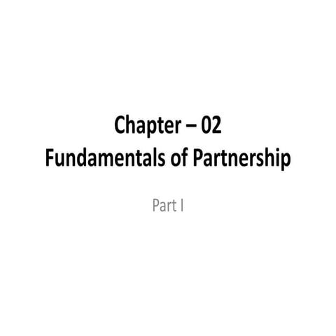 Fundamentals of Partnership - Part I.pptx