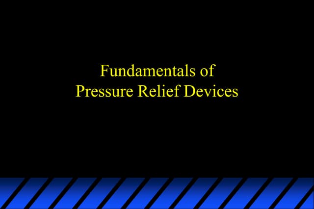 Pressure Relief valve sizing and design | PPTX