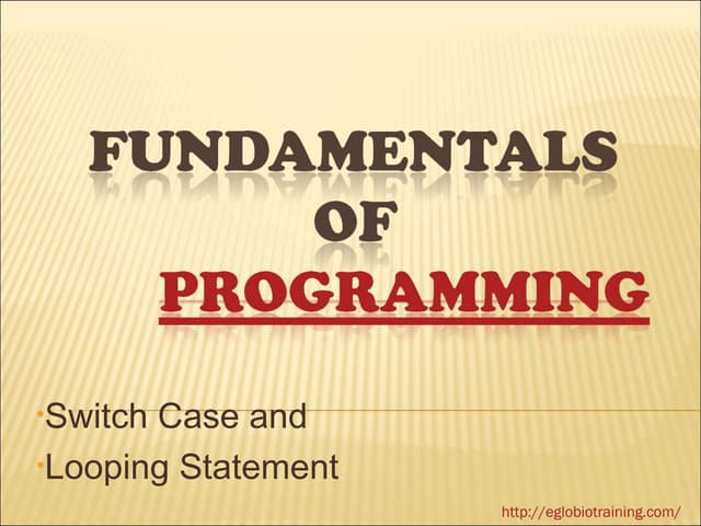 Fundamentals of programming angeli