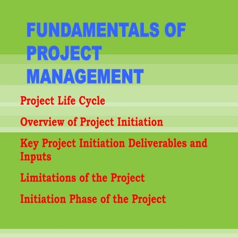 Fundamentals of project management july 7, 2012 revised