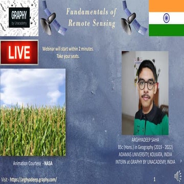 Fundamentals of remote sensing (Webinar)