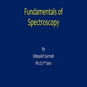 Fundamentals of spectroscopy