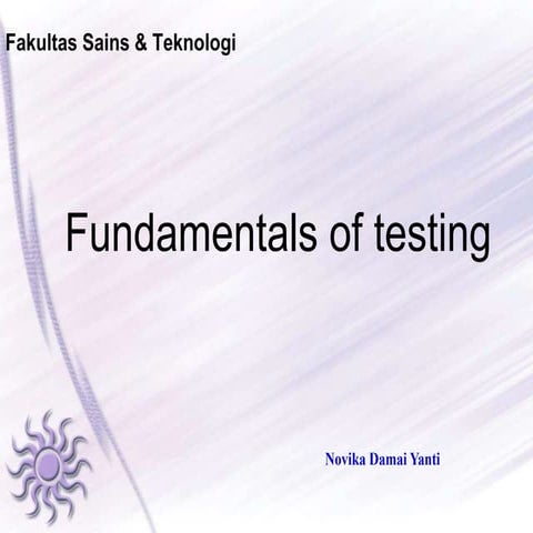 Fundamentals of testing