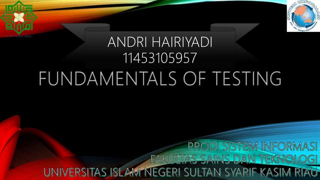 Fundamentals of testing
