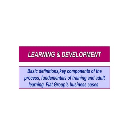 fundamentals of training, learning and development.ppt