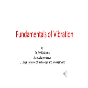 Fundamentals of vibration
