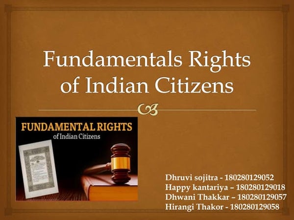 Fundamental Rights Presentation Fundamental Rights Presentation