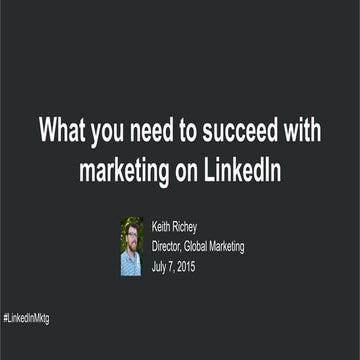 Live Webinar: What You Need to Succeed with Marketing on LinkedIn