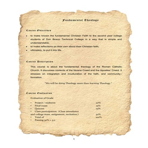 Fundamental  Theology