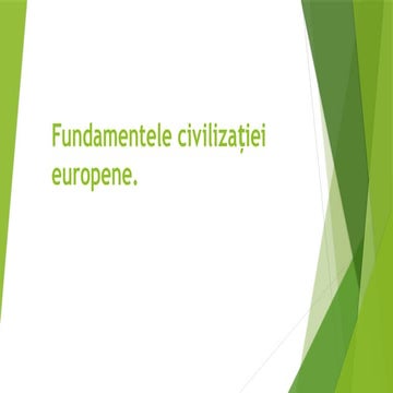 Fundamentele civilizației europene *(dreptul european)