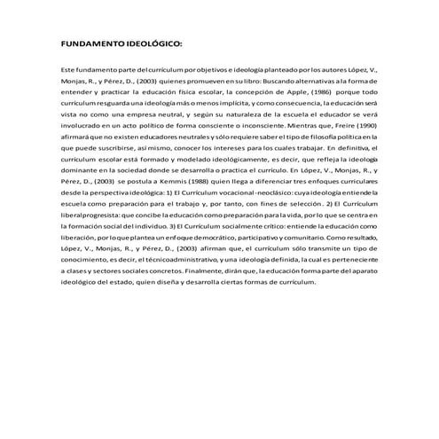 Fundamento ideologico