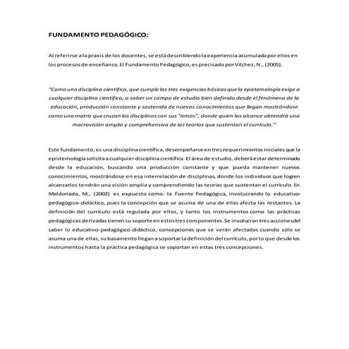 Fundamento pedagogico