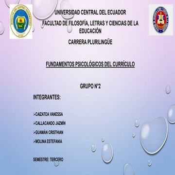 Fundamentos Psicológicos del Currículo