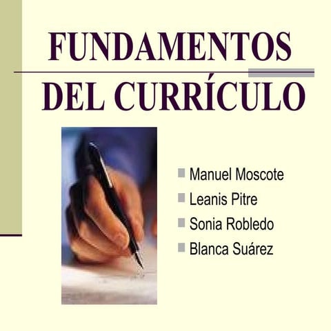 Fundamentos Del Curriculo