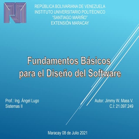 Fundamentos Básicos para el Diseño del Software - Sistemas II