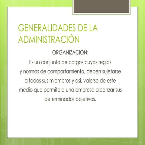 Fundamentos de administración