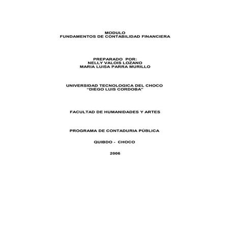 Fundamentos de contabilidad financiera