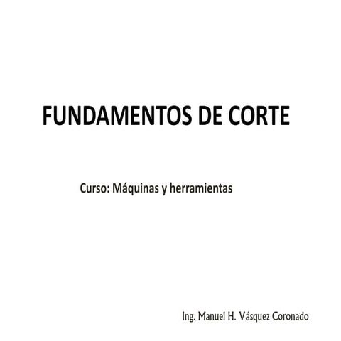 Fundamentos de corte