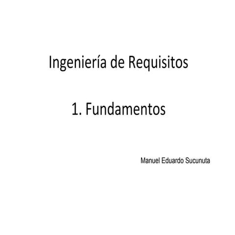 Fundamentos de Ingenieria en Requisitos