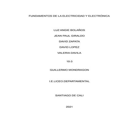 Fundamentos de la electricidad y la electronica 10 3 primer periodo