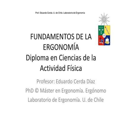 Fundamentos De La Ergonomia