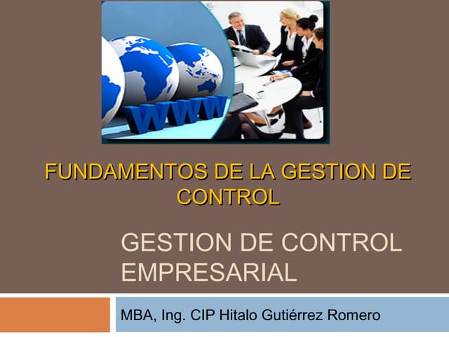 Fundamentos de la gestion de control