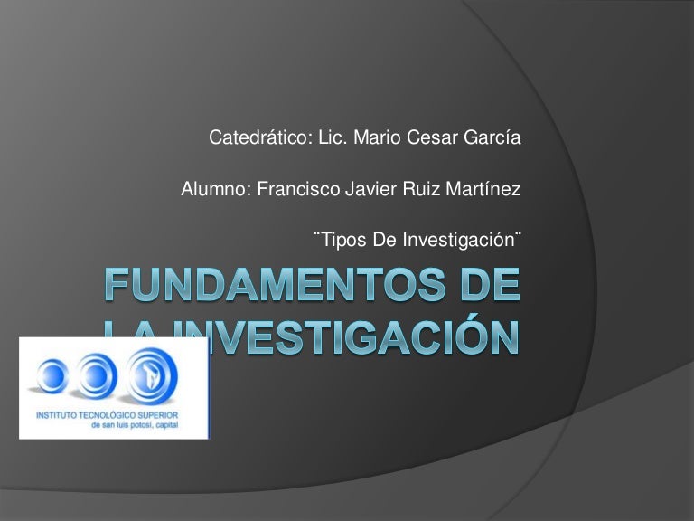 Fundamentos de la investigación