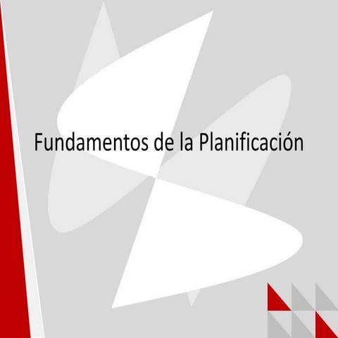Fundamentos de la planificación | PPTX