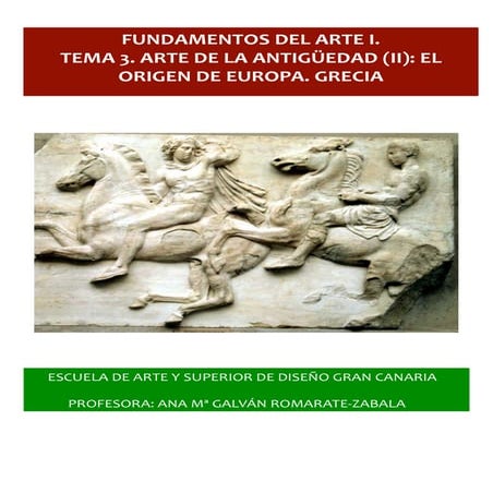APUNTES Fundamentos del arte I TEMA 3 GRECIA