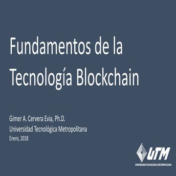 Fundamentos de la Tecnología Blockchain