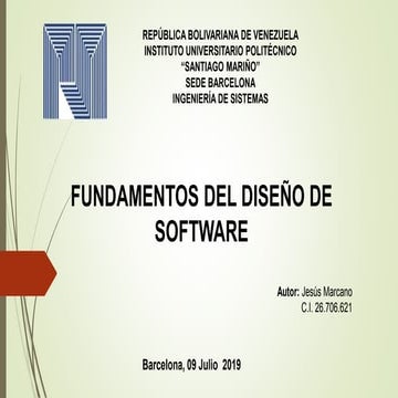 Fundamentos del diseno de software   jesus marcano