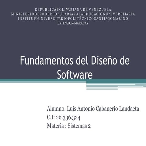 Fundamentos del diseño de software