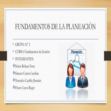 Fundamentos de planeación