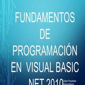 Fundamentos de programación Visual Basic | PPTX