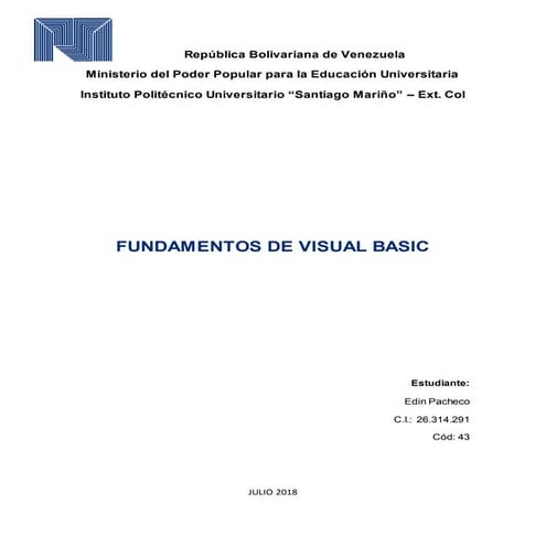 Fundamentos de Visual Basic