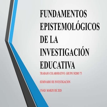 Fundamentos epistemologicos de la investigacion  patricia