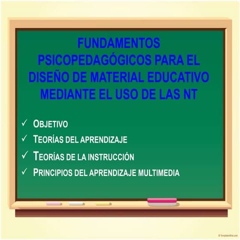 Fundamentos psicopedagógicos para el diseño de material educativo